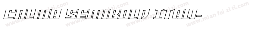 Calma SemiBold Itali字体转换